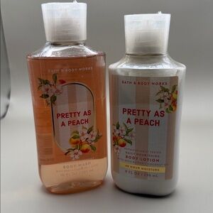 Bath & Body Works Pretty As A Peach Body Wash and Lotion Set